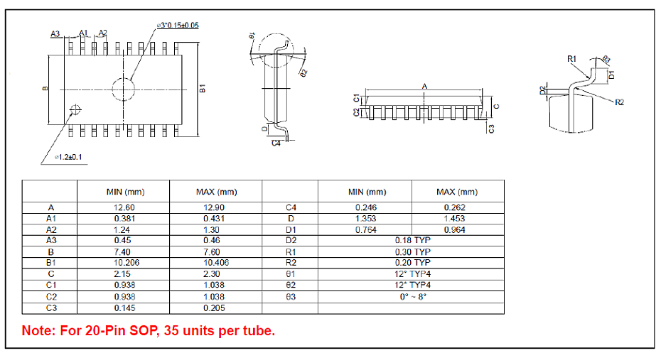 NY8B072ESOP20封裝定義圖